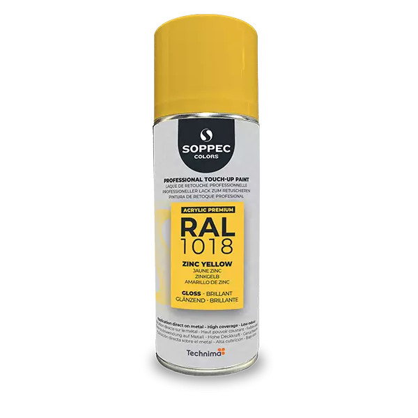 Industrial top coat Akryl RAL  1018 zinkgul 400 ml