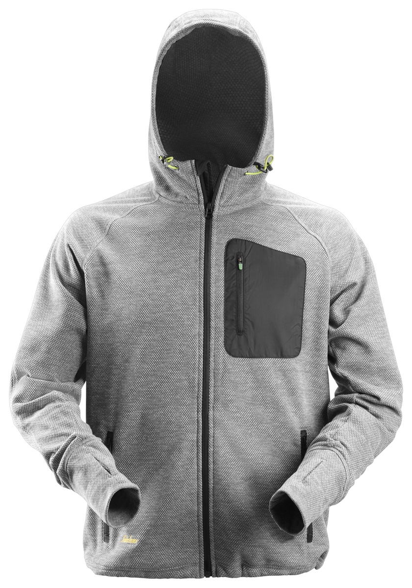 Hoodie Fleece  FW Grå/Svart St l: XXL