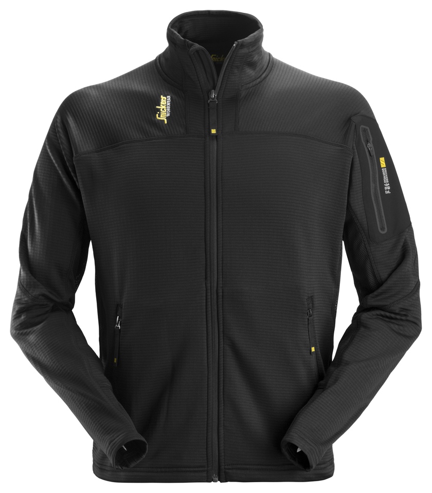 Tröja Zip BM Microfl. Svart St l: XXL