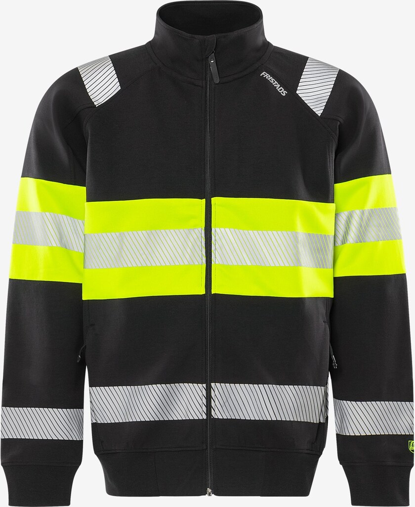 JACKA 7531 GKC SWEATSHIRT 2XL VARSEL KL 1 GUL/SVART