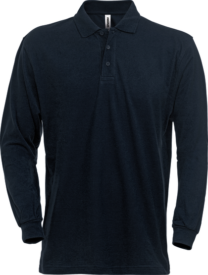 PIKÉ LÅNG ÄRM 1722 PIQ MÖRK MARINBLÅ STL 3XL