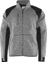 FLEECEJACKA 7451 PRKN GRÅ/SVART STL M