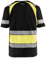 Varsel-T-Shirt Svart/Varselgul 4XL