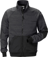SWEATSHIRTJACKA 7052 SMP GRÅ/SVART STL XL