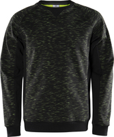 SWEATSHIRT 7091 MELA SVART/HIVIS GUL L