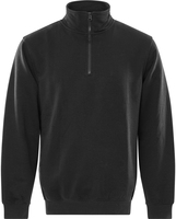 SWEATSHIRT KORT ZIP 1737 SWB SVART STL 3XL