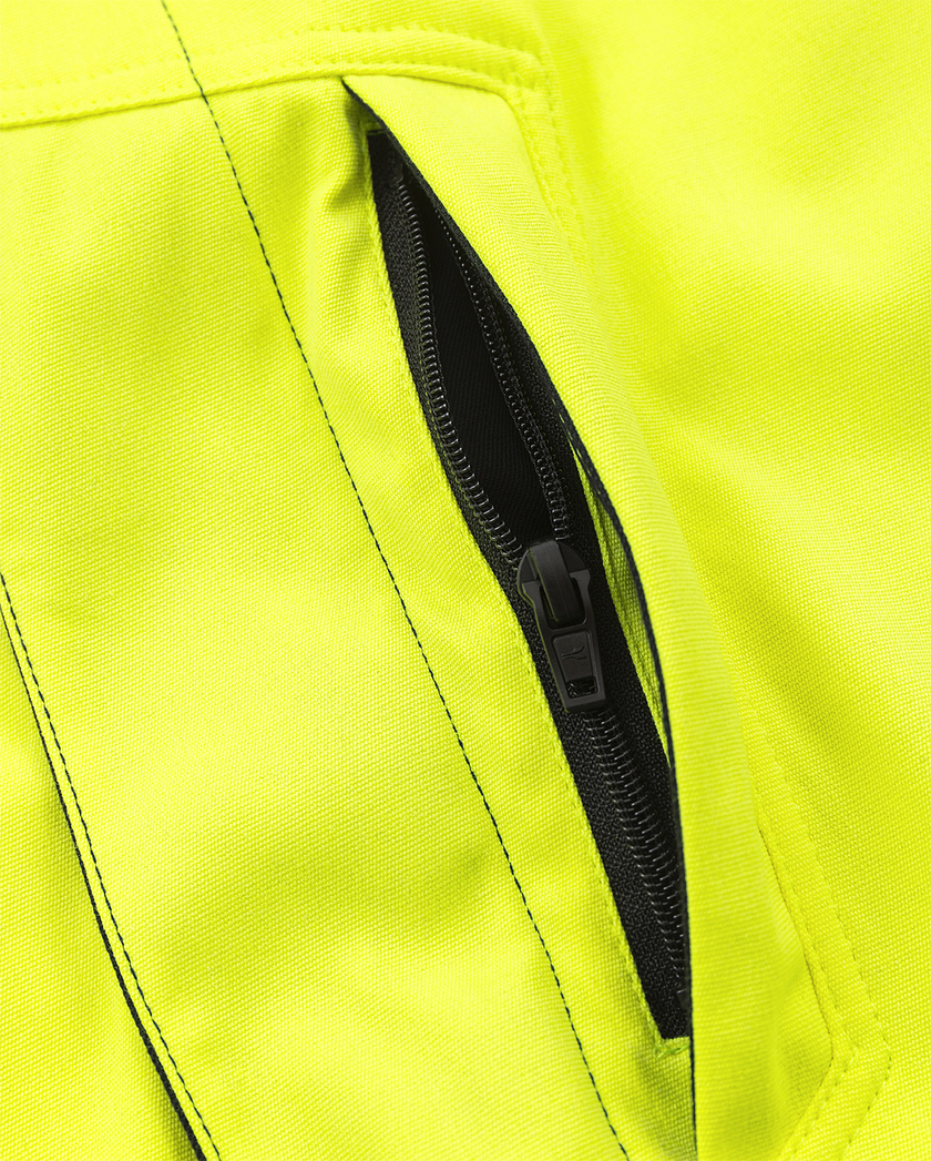 SOFTSHELLJACKA FLAM 4016 FSS VARSEL GUL/MARINBLÅ STL L