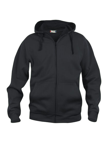 Basic Hoody FZ Herr Svart S