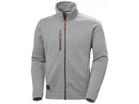 FLEECEJACKA STICKAD KENSINGTON LJUSGRÅ S POLARTEC