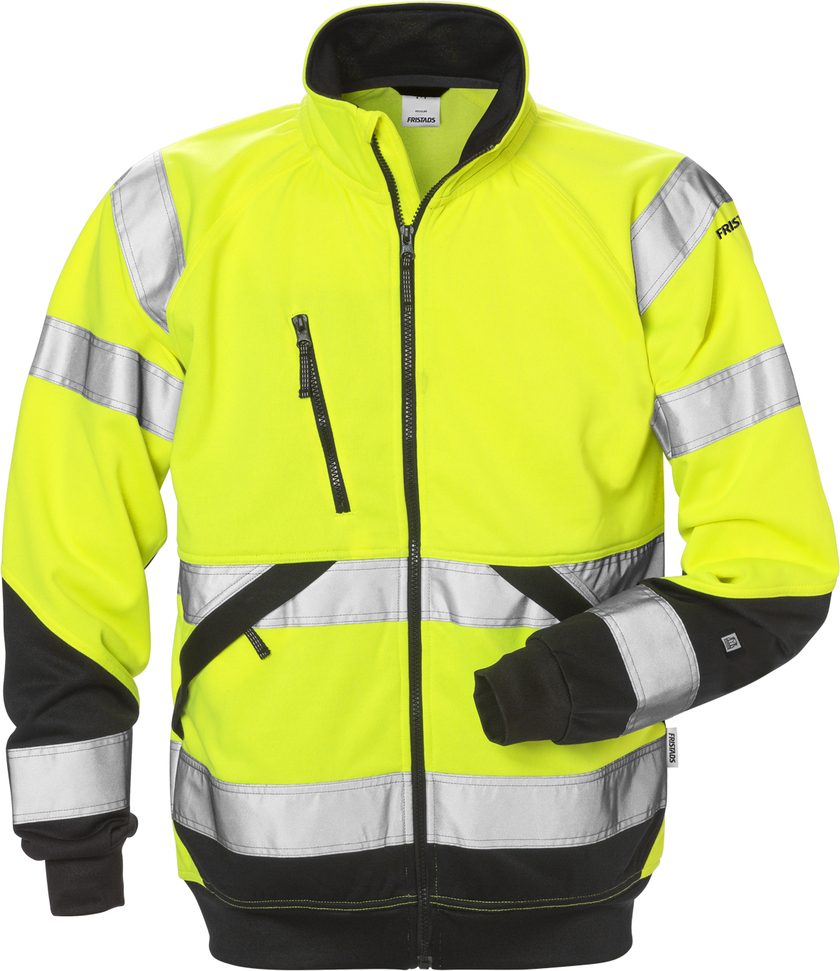 SWEATSHIRT VARSEL 7426 SHV VARSELGUL/SVART STL M