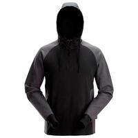 HOODIE ZIP 2-FÄRGAD Svart/grå  STL: XL