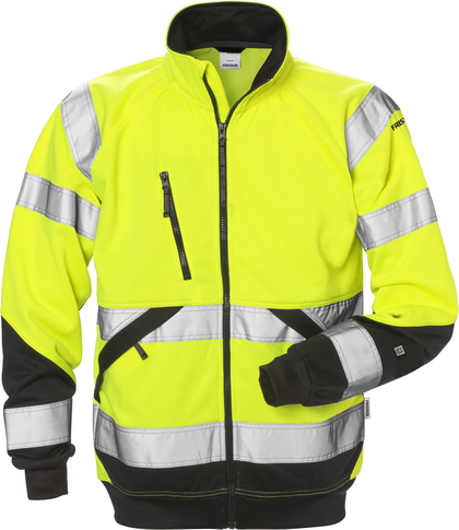 SWEATSHIRT VARSEL 7426 SHV VARSELGUL/SVART STL M