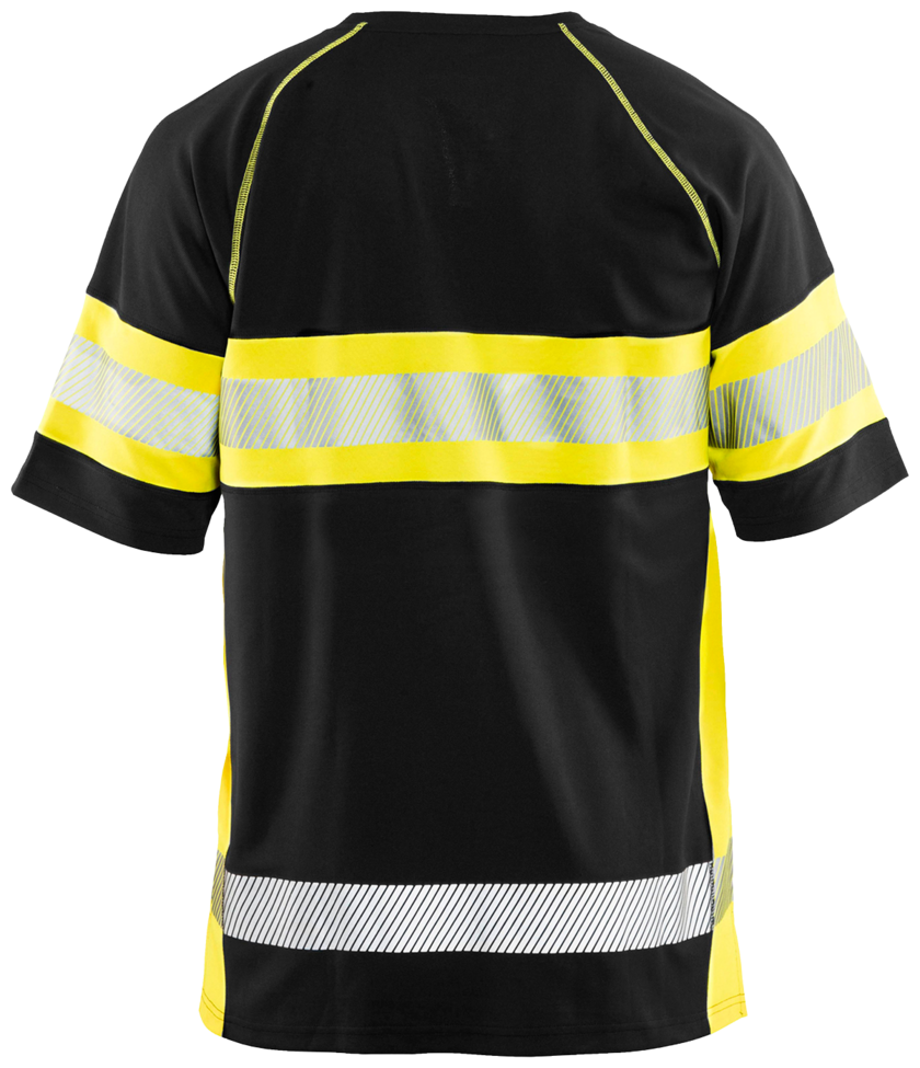 UV-skyddad varsel-T-shirt Svar t/Varselgul XL